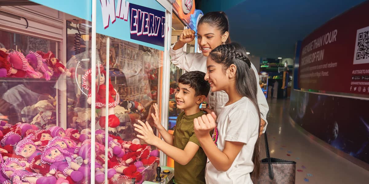kids playing at magic planet